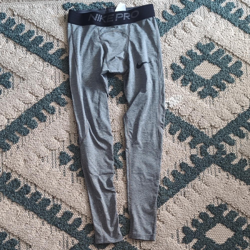 Nike Men's Gray Compression Leggings